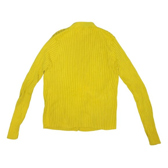 Eloquii Elements Yellow Ribbed Button-Up Cardigan fall winter Sz 22/24 Plus Size - Picture 2 of 5